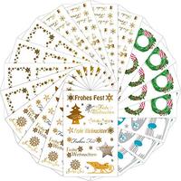 Avery Stickerset, 116 stickers, zelfklevend, goud, zilver, kerstdecoratie, knutselen, geschenken, kaarten, verschillende maten, Made in Germany
