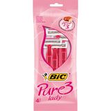 BIC Pure 3 Lady Pink - Pack of 4