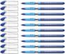 Schneider Slider Basic balpen (dopmodel met softgrip-zone en lijnbreedte XB = extra breed) pak van 10 blauw