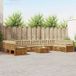 vidaXL - Salon d'angle - 8 places assises - Naturel et beige - Bois d'acacia massif