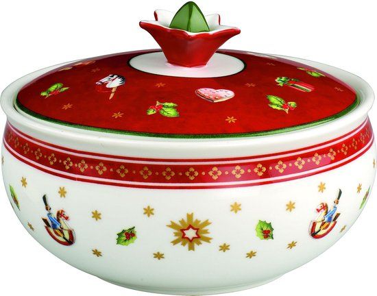 Villeroy & Boch Toy's Delight Suikerpot Kerst - Rood/Wit - Porselein
