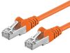 PremiumCord Netwerkkabel, Ethernet, LAN & patchkabel CAT6a, 10 Gbit/s, S/FTP PIMF afscherming, AWG 26/7, 100% Cu, snel flexibel en robuust RJ45-kabel, oranje, 1 m