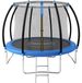 Trampoline Ø 305 cm - Avec filet de sécurité - Ensemble complet - Avec échelle et protection de bord