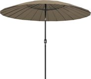 vidaXL Parasol met aluminium paal 270 cm taupe