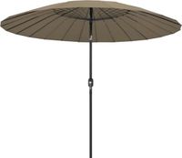 vidaXL Parasol met aluminium paal 270 cm taupe