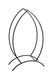 HAKU Brandhoutstandaard zwart, metaal - Maat: B 47 cm x H 80 cm x D 20 cm, Stijl: Modern