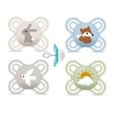MAM Perfect Start - Set van 4 fopspenen voor baby's van 0-2 maanden - SkinSoft siliconen - 94% acceptatie - voorkomt tandfouten - ontwikkeld met tandartsen - siliconen