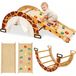 Klimrek met glijbaan Houten klimset Giraffe