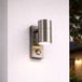 HOFTRONIC Mason Wandlamp - RVS - 2700K Warm Wit - Bewegingsmelder - IP44