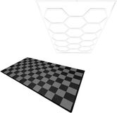 MonsterShop Hexagon led & vloertegels - zwart & grijs - 19,2m2 - 5t draagvermogen