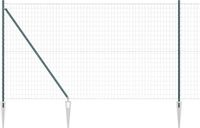 vidaXL Euro-hek met grondpennen, 10 x 1,5 m, PVC-Coated Staal, Groen