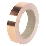 RS PRO Metalen band, koperband, niet-geleidend, dikte 0,035 mm, 19 mm x 33 m, -20 °C tot +155 °C, hechting 4,5 N/cm