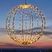 Spetebo Lampe suspendue d'extérieur, 60 cm, avec minuterie et prise - 400 LED - Éclairage décoratif de jardin, lumière blanc extra chaud, avec câble