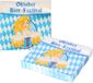Merkloos Oktoberfest themafeest servetten - 100x - blauw/wit - 33 x 33 cm - Papier - wegwerp tafelservetten