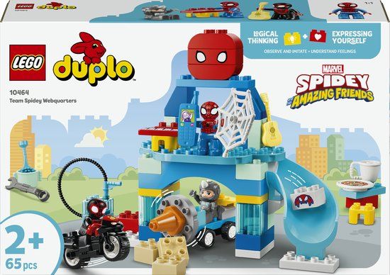 LEGO DUPLO Marvel Team Spidey Hoofdkwartier Bouwpakket voor Kinderen en Decoratie 10464