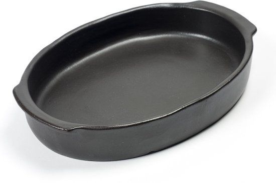 Serax Pure by Pascale Naessens Ovenschaal - Ovaal - 30x21cm - Zwart