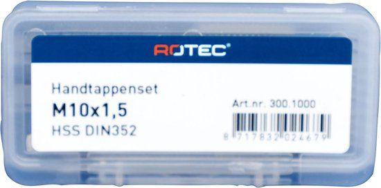 Rotec HSS Handtappenset metrisch M10 x 1,5 - 3001000