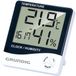 Grundig Weerstation Digitaal - Thermometer Binnen en Buiten met Hygrometer - Weerstation Binnen en Buiten met Klok en Alarm - LCD Display - 9.5 x 10.5 x 2 cm - Wit/Zwart