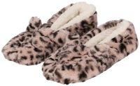 Apollo Ballerina sloffen - maat 37/39 - roze - luipaard print