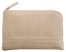 RHODIA 116526C - Etui met Ritssluiting in Imitatieleer - Beige - Maat S (11 x 17 cm)