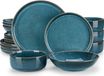 Vancasso Servies voor 4 personen, bestaande uit aardewerk borden, model "vancasso", met een combinatie van kommen, soepborden, dessertborden en dinerborden
