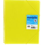 Grafoplás 39836060 Spiraalmappen A4 met envelop geel en 60 hoezen