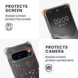 kwmobile telefoonhoesje geschikt voor Google Pixel 10 - Hoesje met telefoonkoord - Back cover in poederroze / donkerbruin / transparant