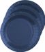 Santex Bordjes karton - 10x - rond - kobalt blauw - 22 cm - feestbordjes