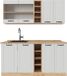 Vicco R-Line Eenpersoonskeuken – 160 cm zonder werkblad Wit landhuis/gouden eik