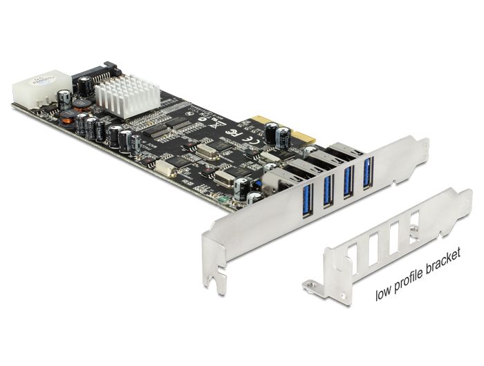 DeLOCK 89365 - Interfacekaart/-adapter - USB 3.1 Gen 1 - 4 poorten - Windows XP/Vista/7/8/Linux