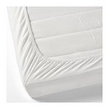 Babyline - Set van 2 hoeslakens van 100% katoen, verstelbaar, rubber (wit, mini-wieg 70x50)