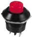 TCP Druk schakelaar 12 Volt Zwart/Rood Kunststof Inbouw
