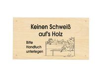 eliga Bord "Keinen zweet auf's Holz" 34 x 19 cm