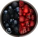 Merkloos / Sans marque Shoppartners Bv Kerstballen mix - 74-delig - rood en donkerblauw - 6 cm - kunststof