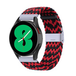 Samsung Braided nylon bandje - Rood / zwart - Galaxy watch 7 / Galaxy Watch FE - 40mm & 44mm