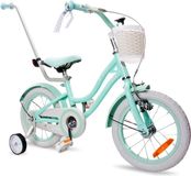 Sun Baby Heart Bike Fiets voor een meisje van 3 tot 5 jaar, 14 inch Silver Moon Mint