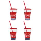 Snips Coca-Cola Tumblers met rietje, 0,5 liter, extra groot