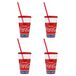 Snips Coca-Cola Tumblers met rietje, 0,5 liter, extra groot