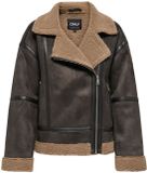 ONLY ONLKENDRA LIFE BOND OVERSIZJACKET CC OTW Dames Gewatteerde jas L Polyester Chocolade Torte