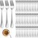 Ibenzoa® Set de 48 couverts de table et dessert, acier inoxydable, argent
