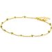 ZINZI gold plated zilveren fantasie enkelband met 7 geelgroene donuts en glanzende bolletjes 23-27cm ZIE2508