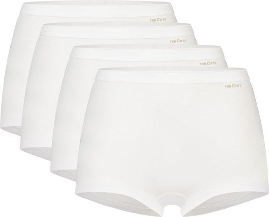 Ten Cate 4-pack Basic Dames Shorts Organic - Wit - XXL