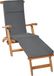 Beautissu LoftLux DC coussin de jardin pour chaise longue 175 x 45 x 5 cm - gris graphite