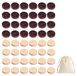 Jeu d'échecs Pièces d'échecs en bois 48 pièces Avec sac en tissu blanc