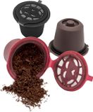 Nerthus Nespresso Hervulbare capsules, 3 stuks, Zwart/Rood/Bruin/Wit