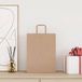 vidaXL Papieren zakken 250 stuks met hengsels 26x12x35 cm bruin