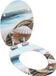 vidaXL Toiletbril met soft-close deksel, schelp, MDF, Meerkleurig