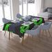 Bonamaison Tafelkleed, Anti-Mold, Sneldrogend, Waterdicht, 100% Polyester Tafellaken, Neon groene rook, 140 x 200 Cm