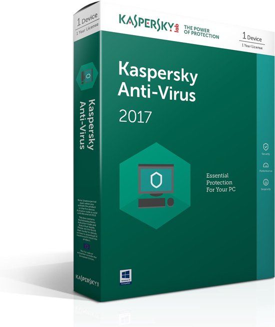 Kaspersky KAV2017 1 user 1 year slim Windows - 5060437605723