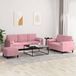Maison Exclusive ensemble de canapé 3 pièces avec coussins, velours rose